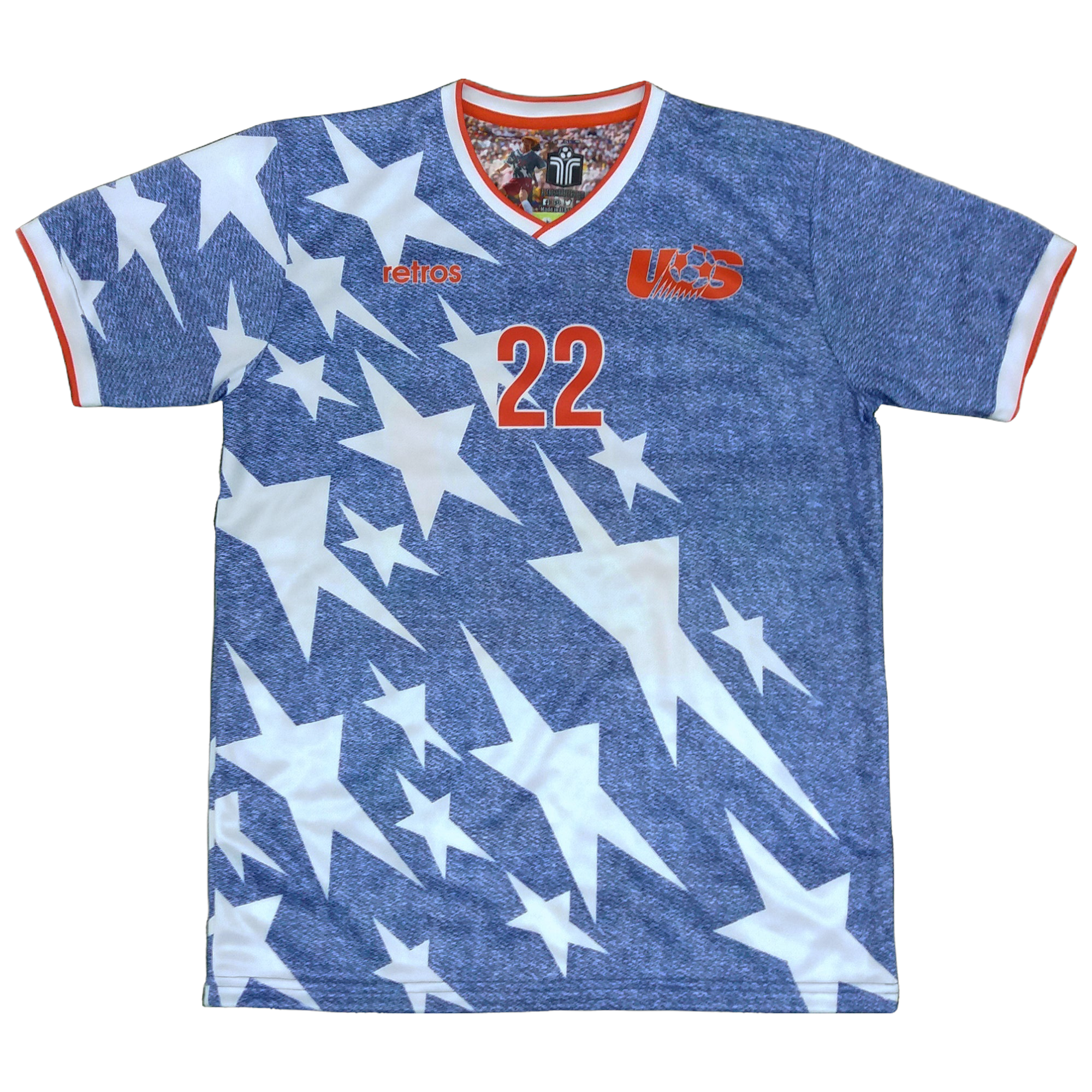 LALAS USA, Men's Retro Soccer Jersey, WC 1994, #22 PREMIUM